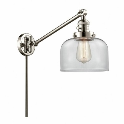 Bell - 1 Light Swing Arm Wall Sconce In Industrial Style-25 Inches Tall and 8 Inches Wide