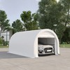 Outsunny 10' x 16' Carport / Storage Tent, Anti-UV PE Portable Garage for Car, Truck, Boat, Motorcycle, Bike, Garden Tools, Outdoor Work - image 3 of 4