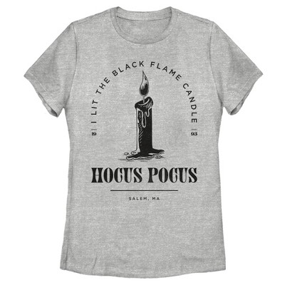 Women's Disney Hocus Pocus I Lit Flame Candle T-shirt - Athletic ...