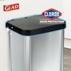 Glad Step Trash Can, Soft Close Lid Bin with Odor Protection, 13 Gal, Stainless - 3 of 4