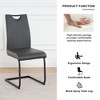 Sapphtopaz Modern Simple Dining Chairs Set, Faux Leather Padded Seat Kitchen Chairs with Chrome Metal Legs for Dining Room, Kitchen - 3 of 4