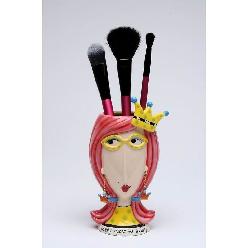 Kevins Gift Shoppe Ceramic Beauty Queen Vase or Brush Holder, 3 of 5