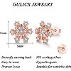 Sterling Silver Snowflake Stud Earrings, Christmas Gift with Jewelry Box. - 2 of 4