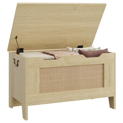 Storage Chest, Wood Large Toy Box,Toy Chest for Boys Girls, Storage Bench with Safety Hinge, Farmhouse Storage Trunk