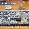 Boho Washable Machine-Woven Area Rug with Non-Slip Backing, Low Pile Soft Faux Wool Carpet for Living Room, Bedroom, Dining Room, indoor - 4 of 4