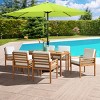 Alaterre Furniture 8pc Outdoor Patio Dining Set, Okemo Table with 10' Auto Tilt Umbrella - 2 of 4