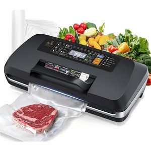 Aoibox 95kpa Vacuum Sealer Machine, Commercial Fully Automatic Food Sealer with 10-in-1 Functions, Double Heat Seal, Built-in Cutter & Bag Storage - 1 of 4