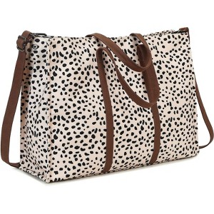 Laptop Tote Bag for Women Work Shoulder Bags 15 inch Canvas Laptop Computer Briefcase - 1 of 4