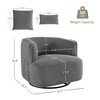 32.3" Wide Upholstered Swivel Accent Chair, 360° Swivel Accent Barrel Chairs, Comfy Club Reading Chairs for Adults for Living Room, Bedroom - 2 of 4