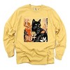 Simply Sage Market Black Cat Fall Leaves Distressed Garment Dyed Long Sleeve - 2 of 4