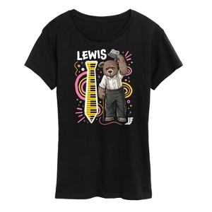 Women's - IF Movie - Lewis Bear Keyboard Tie Short Sleeve Graphic T-Shirt - 1 of 4