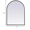Elegant Lighting Metal Frame Arch Mirror 22x30 Inch in Black - 4 of 4