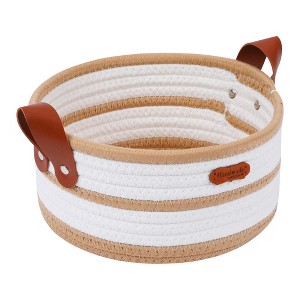 REGALWOVEN Cotton Rope Handcrafted Odorless Compact Open Storage Bins 1 Pc - 1 of 4