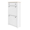 Okak Shoe Cabinet, Shoe Organizer with 2 Panel Flip Drawers and 1 Simple Drawers, Freestanding Shoe Rack for Entryway, Living Room, Hallway, White - 4 of 4