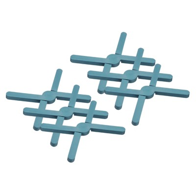 Unique Bargains Foldable Heat Resistant Non-Slip Silicone Trivet Mat for Pots Coasters