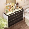 Hitow Horizontal Dresser with LED Lights and Glass Top 8 Drawer Display Cabinet - 2 of 4