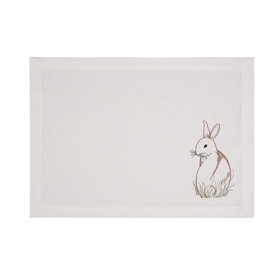 C&F Home Easter Bunny Cotton Embroidered Placemat Set of 6