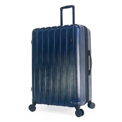 Olympia USA Large Checked Sidewinder 30" Hardside Spinner Suitcase with Utility Hook