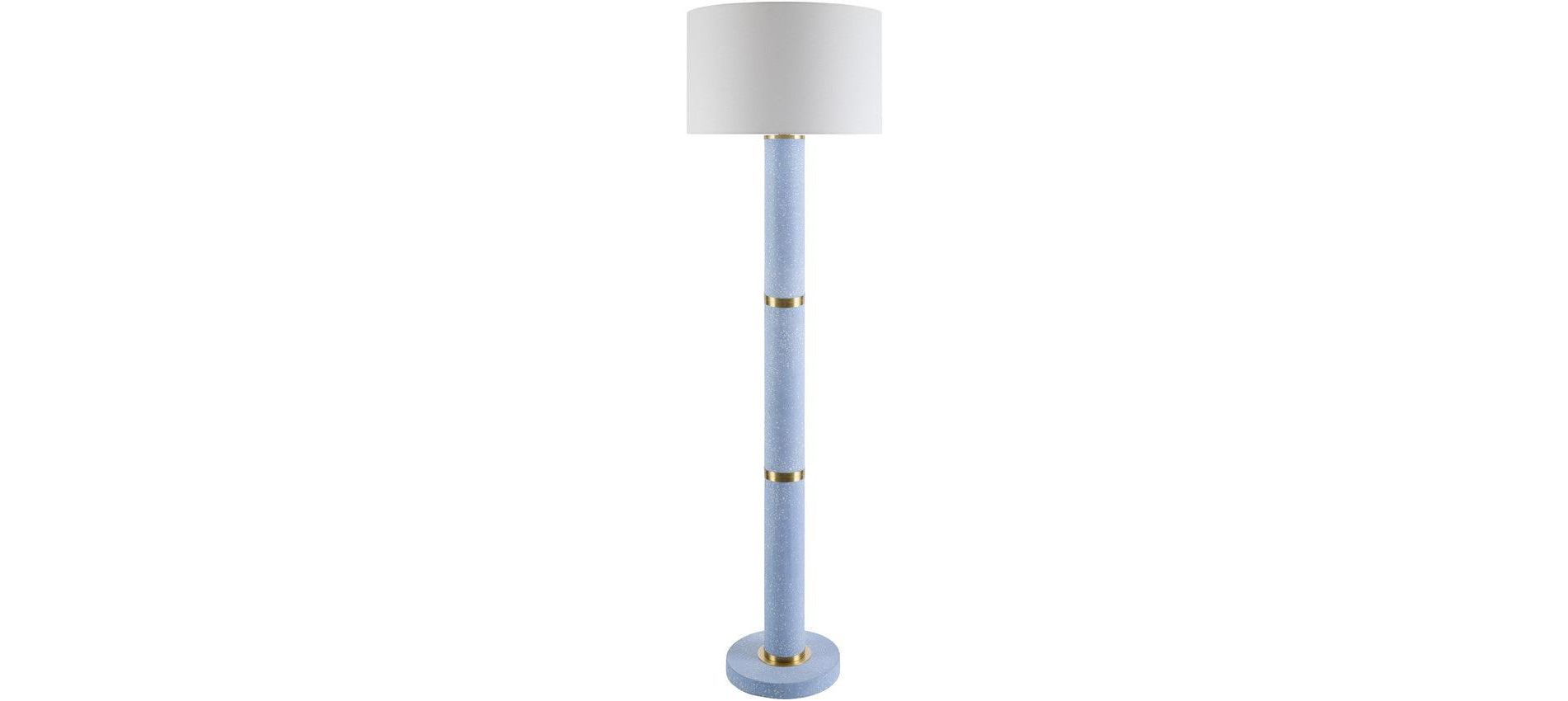 Livabliss Garies 62"H x 20"W x 20"D Traditional Sky Blue Floor Lamps