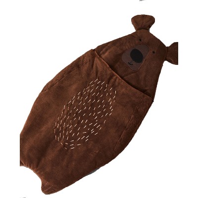 Wonder&Wise Kid's Unisex Cute Cozy Animal Brown Bear Sleeping Bag for Ages 3 and Up, 71 Inches Long and 35 Inches Wide