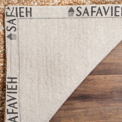 Natural Handwoven Jute Area Rug with Diamond Pattern, 4' x 6'