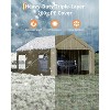 Heavy Duty Carport Canopy, 12x20 FT Outdoor Metal Garage Shelter with Removable Sidewalls & Doors, Portable Storage Shed - 3 of 4