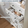 SinCiDo 72" Tall Farmhouse Bathroom Storage Cabinet, Adjustable Shelves & Barn Door & 2 Drawers for Bathroom, Living Room, Kitchen - 2 of 4