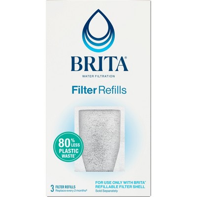 Brita Refillable Water Filter Refills 3-Pack