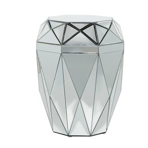 Glam Mirror and Wood Faceted Accent Table Gold - Olivia & May - 1 of 4