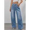 TIME HOLLOW Blue Casual Straight Leg Denim Pants - 3 of 3