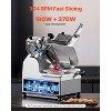 VEVOR Automatic Meat Slicer, 180W + 370W Deli Slicer with a 12 inch Premium 65Mn Blade, 0-0.3 inch Adjustable Thickness, Silver - 4 of 4