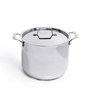 Cuisinart Classic MutliClad Pro 8qt Stainless Steel Tri-Ply Stockpot with  Cover MCP66-24N - Silver