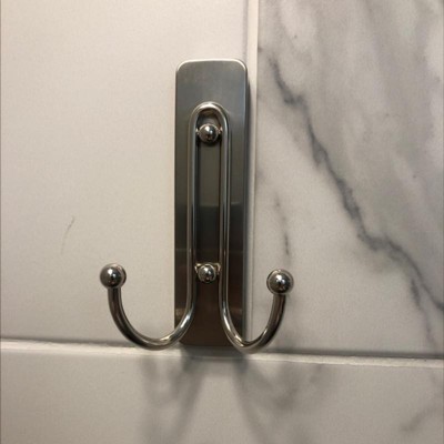 Command Bath Double Wall Hook Metal Satin : Target