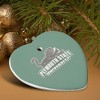 Plymouth State University Primary Logo HeartShaped Porcelain Holiday Christmas Tree Ornament  2.8" - 4 of 4