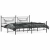 vidaXL King Metal Bed Frame with Headboard, Under Bed Storage, Noise Free, Black, No Mattress - 4 of 4
