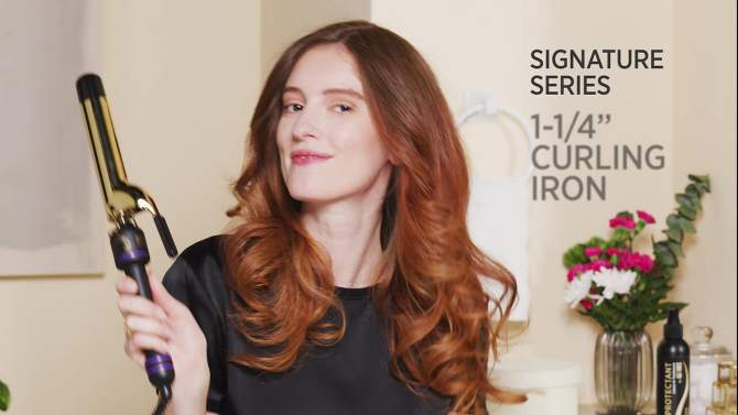 Hot Tools Pro Signature Gold Curling Iron - 1 &#188;&#34;, 2 of 9, play video