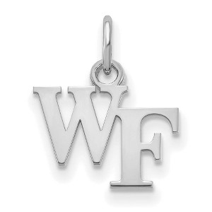 Black Bow Jewelry 14k White Gold Wake Forest Demon Deacons NCAA Extra Small Pendant - 1 of 3