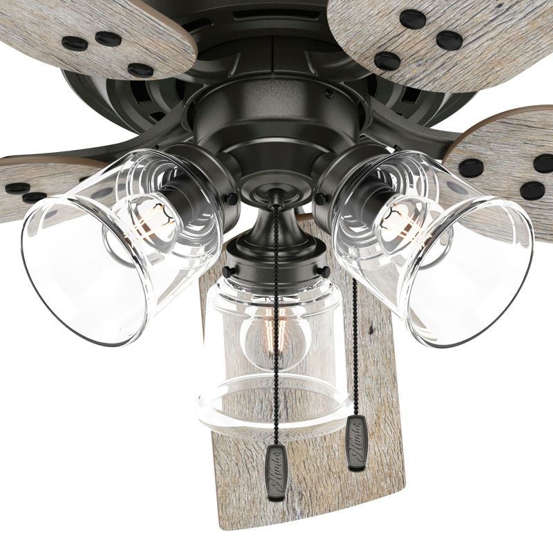 52" Shady Grove Low Profile Ceiling Fan with Light Kit and Pull Chain (Includes LED Light Bulb) - Hunter Fan, 5 of 15