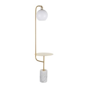 Symbol Contemporary/Glam Floor Lamp with Integrated Table & Marble Base - LumiSource: Tall, LED, UL Listed - 1 of 4