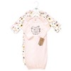 Touched by Nature Baby Girls Organic Cotton Gowns, Soft Wildflower - 2 of 4