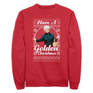 Men's The Golden Girls Ugly Christmas Sophia Portrait Sweatshirt - 1 of 4