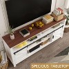 TV Stand for 55/60Inch TV, Farmhouse & Industrial Entertainment Center with Sliding Barn Door, Rustic Wood Media Console Storage Cabinet - 4 of 4