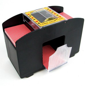 Trademark Poker Automatic Card Shuffler – Battery-Operated 4-Deck Playing Card Dispenser - Black - 1 of 3