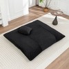 Gulches Black Corduroy 3-in-1 No Assembly Removable Washable Cover Lazy Floor Bean Bag Chair for Adults Kids Set of 1 - 2 of 4