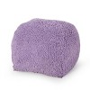 Sapphtopaz Modern Square Ottoman with Chenille Upholstered Fun and Colorful Pouf with Cozy Texture Plush Foot Stools for Living Room,Bedroom - 3 of 4