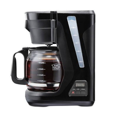 Proctor Silex 12 Cup Front Fill Compact Programmable Coffee Maker - 43685PS: Drip Coffee Machine, Black, 900W, Dishwasher-Safe
