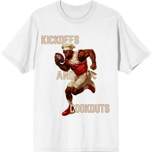 Kickoffs & Cookouts American Football Adult Crew Neck Short Sleeve Tee - 1 of 2