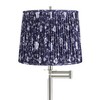 360 Lighting Druckman Modern 60 1/2" Tall Standing Floor Lamp Skinny Swing Arm Adjustable Silver Metal Brushed Nickel Finish Pleated Deep Blue Shade - 2 of 4