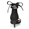 Allegra K Women's Kitten Heel Open Top Lace-Up Sandals - 3 of 4