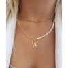 Elegant 14K Gold Plated Initial Pearl Link Chain Necklace: A Personalized and Timeless Treasure for Every Occasion. - 2 of 2